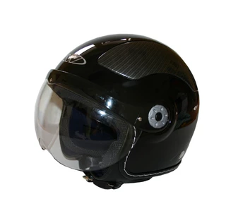 Каска за скутер WORKER V580 - бяло, XL (61-62) - черен